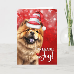 Cartes Pour Fêtes Annuelles Chow Chow Dog Libérez la Joie Noël