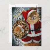 Cartes Pour Fêtes Annuelles Chow Chow Père Noël Paws (Devant / Derrière)