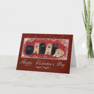 Cartes Pour Fêtes Annuelles Chow chow valentine