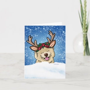 Cartes Pour Fêtes Annuelles Chow Reindeer