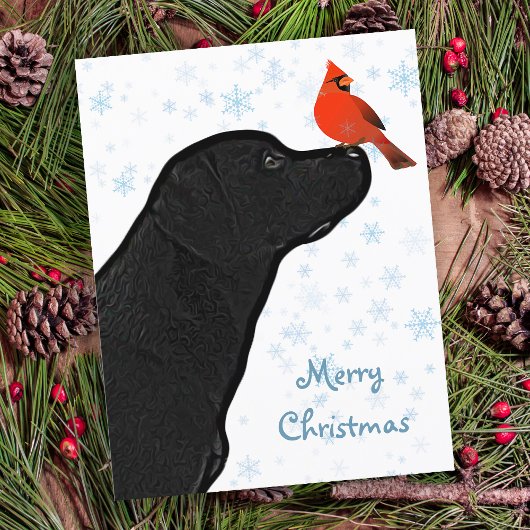 Cartes Pour Fêtes Annuelles Chrétien noir Labrador