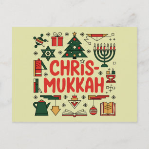 Cartes Pour Fêtes Annuelles Chrismukkah Hanoukka Noël Juif Religieux