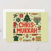 Cartes Pour Fêtes Annuelles Chrismukkah Hanoukka Noël Juif Religieux (Devant / Derrière)