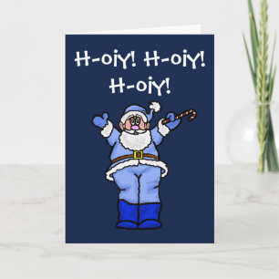 Cartes Pour Fêtes Annuelles Chrismukkah Père Noël Funny Grey Card