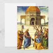 Cartes Pour Fêtes Annuelles Christ Donner les clés à saint Pierre (Devant / Derrière)