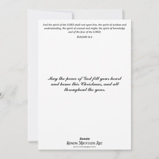 Cartes Pour Fêtes Annuelles Christ le Sauveur Botanique Noël chrétien (Dos)