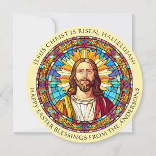 Cartes Pour Fêtes Annuelles Christ Ressuscité Religieux Catholique Pâques