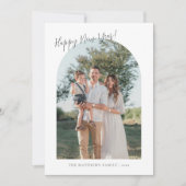 Cartes Pour Fêtes Annuelles Christian Arch Script photo Bonne année (Devant)