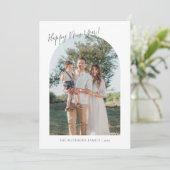 Cartes Pour Fêtes Annuelles Christian Arch Script photo Bonne année (Debout devant)