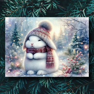 Cartes Pour Fêtes Annuelles Christian Christmas Bunny KJV Bible Verse