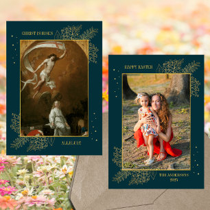 Cartes Pour Fêtes Annuelles Christian Jésus Résurrection Famille de Pâques Pho