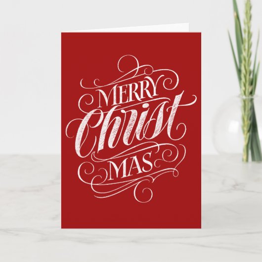 Cartes Pour Fêtes Annuelles Christian Joyeux Noël Chalkboard Calligraphie (Devant)