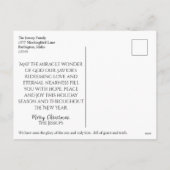 Cartes Pour Fêtes Annuelles Christian Noël Nativité Écriture Élégante Rouge (Dos)