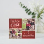 Cartes Pour Fêtes Annuelles Christian Noël Verse Typographie (Debout devant)