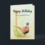Cartes Pour Fêtes Annuelles Christian Prayer Friend Anniversaire Pheasant Game<br><div class="desc">Prière chrétienne pour Ami Anniversaire avec une belle aquarelle originale Pheasant Gamebird pour ceux qui aiment la faune, la nature et les oiseaux</div>