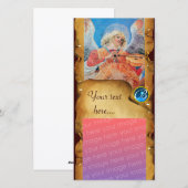 Cartes Pour Fêtes Annuelles CHRISTMAS ANGEL PARCHMENT Sapphire Monogramme (Devant / Derrière)