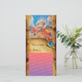 Cartes Pour Fêtes Annuelles CHRISTMAS ANGEL PARCHMENT Sapphire Monogramme (Debout devant)