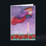 Cartes Pour Fêtes Annuelles christmas angel twinkling eiffel tower<br><div class="desc">Joyeux noel , communicate with exquisite art,  stunning art on the inside too,  share your love of paris with this twinkling eiffel tower nocturne,  something special to brighten up anyone's busy day,  personalize it with your heartfelt message,  original xmas angel painting  & digital enhance paris skyline by judithchengart</div>
