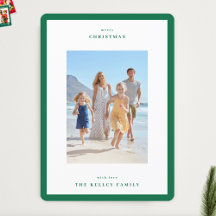 Christmas Apple Green Moderne Cadre photo simple