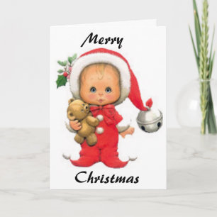 Cartes Pour Fêtes Annuelles Christmas Baby Elf And Teddy