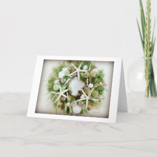 Cartes Pour Fêtes Annuelles Christmas Beach Wreath
