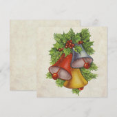 Cartes Pour Fêtes Annuelles Christmas Bells (Devant / Derrière)