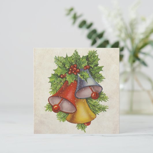 Cartes Pour Fêtes Annuelles Christmas Bells (Debout devant)