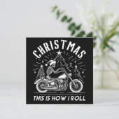 Cartes Pour Fêtes Annuelles Christmas Biker C'est comme ça que je roule (Debout devant)