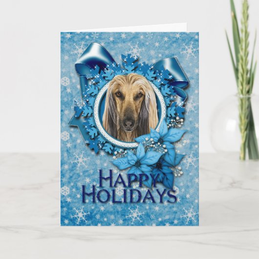 Cartes Pour Fêtes Annuelles Christmas - Blue Snowflakes (Devant)