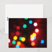 Cartes Pour Fêtes Annuelles Christmas Bokeh (Devant / Derrière)
