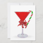 Cartes Pour Fêtes Annuelles Christmas Bow On Martini Cocktail (Devant)