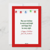 Cartes Pour Fêtes Annuelles Christmas Bow On Martini Cocktail (Dos)