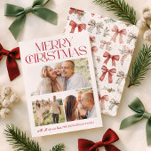 Cartes Pour Fêtes Annuelles Christmas Bow Three Photo