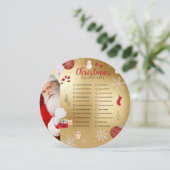 Cartes Pour Fêtes Annuelles Christmas Bucket List Card (Debout devant)