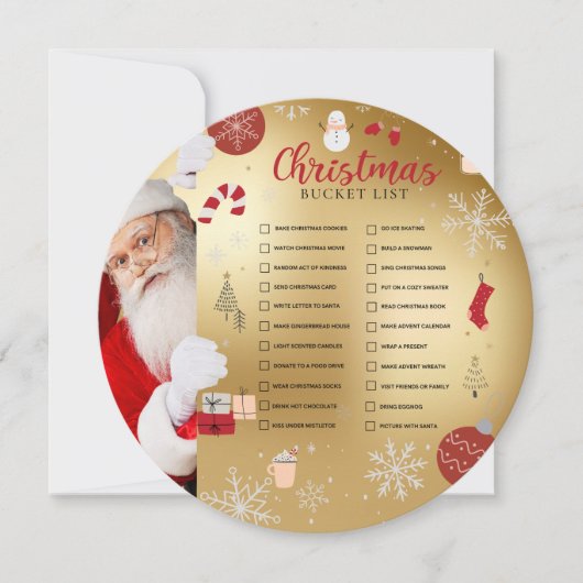 Cartes Pour Fêtes Annuelles Christmas Bucket List Card (Devant)
