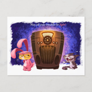 Cartes Pour Fêtes Annuelles CHRISTMAS BUNNY CADEAUX par Jeff Willis Art