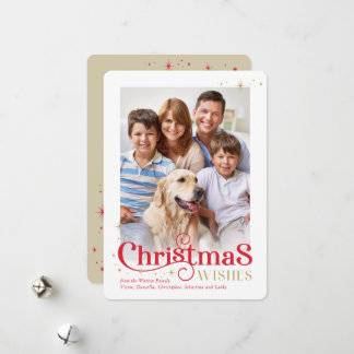 Cartes Pour Fêtes Annuelles CHRISTMAS calligraphy stylish festive modern photo