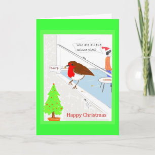 Cartes Pour Fêtes Annuelles Christmas Card customizable cute robin
