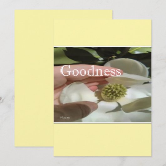 Cartes Pour Fêtes Annuelles christmas card --Goodness (Devant / Derrière)