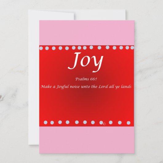 Cartes Pour Fêtes Annuelles Christmas card -Joy (Devant)