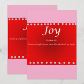 Cartes Pour Fêtes Annuelles Christmas card -Joy (Devant / Derrière)