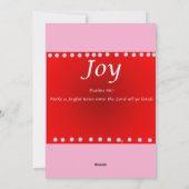 Cartes Pour Fêtes Annuelles Christmas card -Joy (Dos)