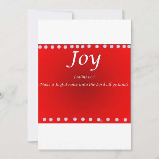 Cartes Pour Fêtes Annuelles Christmas card -Joy (Devant)
