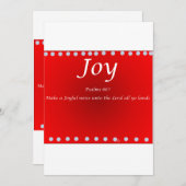 Cartes Pour Fêtes Annuelles Christmas card -Joy (Devant / Derrière)