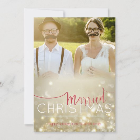 Cartes Pour Fêtes Annuelles Christmas Card: Married Christmas - Custom photo (Devant)