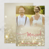 Cartes Pour Fêtes Annuelles Christmas Card: Married Christmas - Custom photo (Devant / Derrière)
