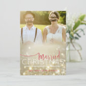 Cartes Pour Fêtes Annuelles Christmas Card: Married Christmas - Custom photo (Debout devant)