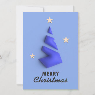 Cartes Pour Fêtes Annuelles Christmas card, modern blue christmas tree