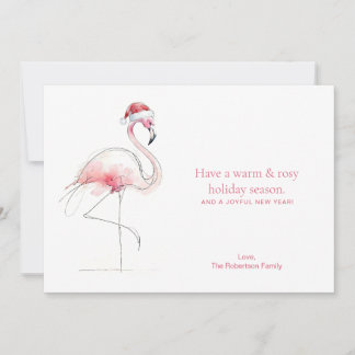 Cartes Pour Fêtes Annuelles CHRISTMAS CARD Pink Flamingo Florida Holiday Card