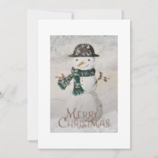 Cartes Pour Fêtes Annuelles Christmas Card Snowman